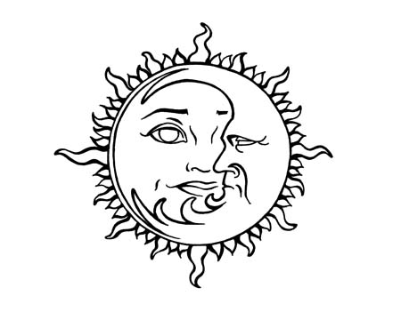 sun and moon tattoo design. Sun Moon Tattoo First Revision